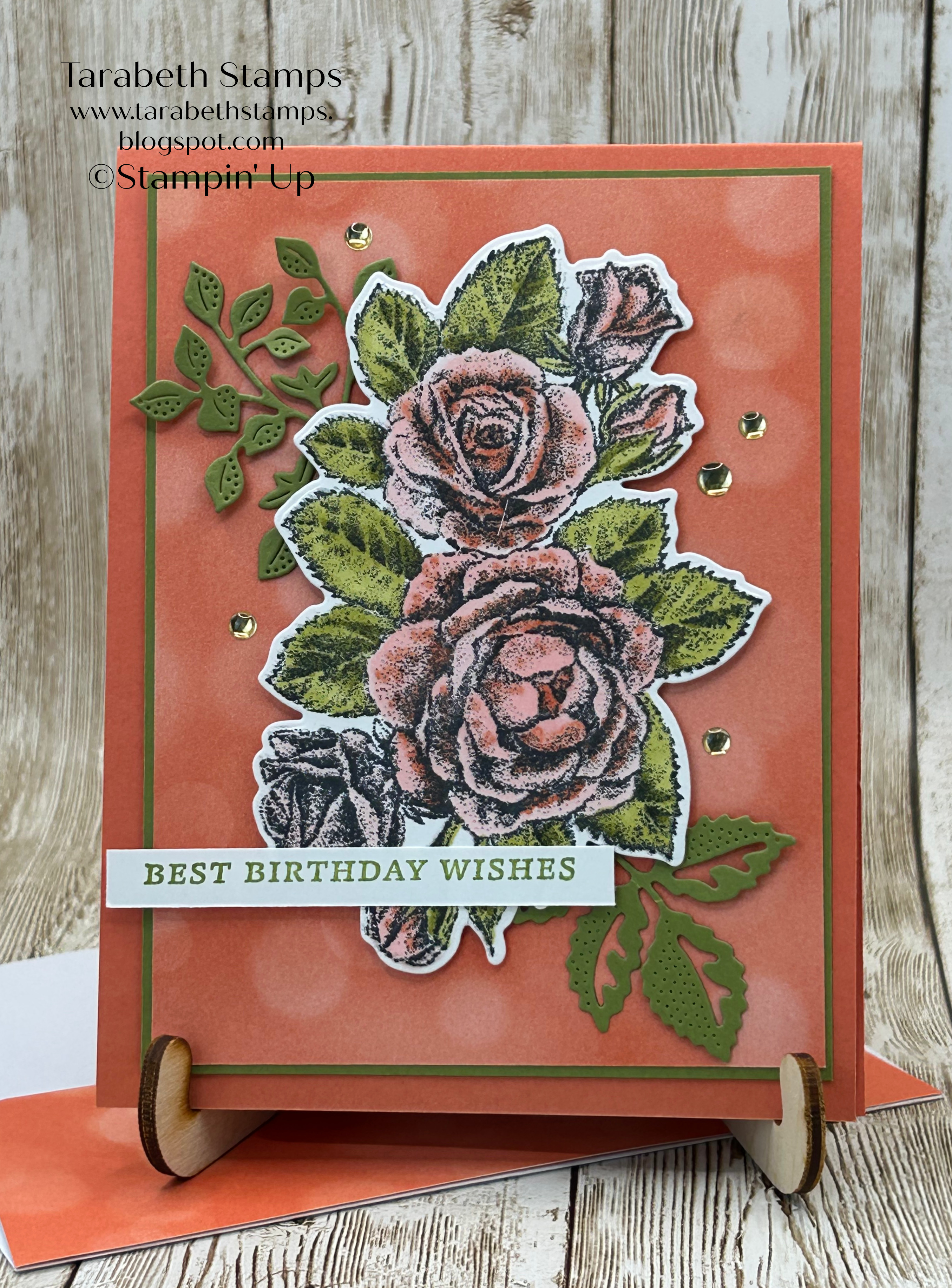 Stampin’ Up Stippled Rose Best Birthday Wishes Card by Tarabeth Stamps ...